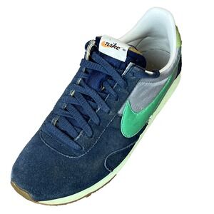 Nike Pre Montreal Racer Navy Blue Suede Green Womens 8.5 UK 6 EU 40